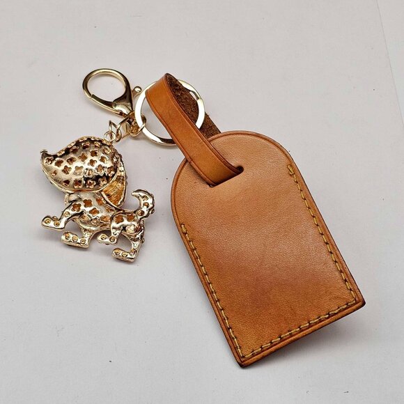 Authentic Louis Vuitton Luggage Tag with Unbranded Keycharm, Keychain 12-041525 - Picture 5 of 8